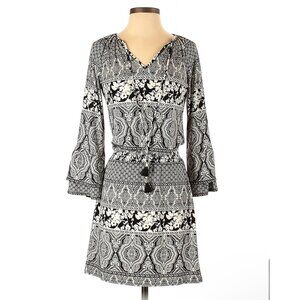 White House Black Market Medallion Print Blouson Dress, Size 6